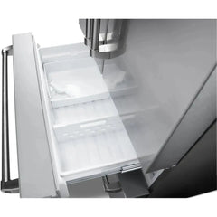 Thor Kitchen 36" French Door Refrigerator with 22.5 Cu. Ft. Total Capacity, Ice Maker, 2 Freezer Drawers, 6 One Gallon Door Storage Bins, Counter-Depth, LED Lighting, Adjustable Shelves, Door Alarm, Energy Star Certified - TRF3602 - The Home Selection