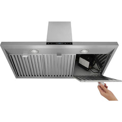 Thor Kitchen 36 Inch Wall Mount Range Hood in Stainless Steel - HRH3607 - The Home Selection