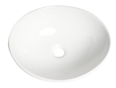 Alfi White 16  Egg Shape Above Mount Ceramic Sink - ABC913