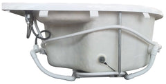 EAGO 6 ft Right Drain Corner Acrylic White Whirlpool Bathtub for Two - AM124ETL-L