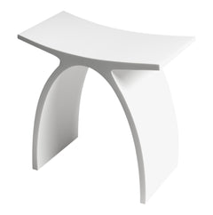 Alfi Arched White Matte Solid Surface Resin Bathroom / Shower Stool - ABST77