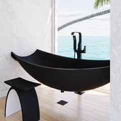 Alfi 71  Solid Surface Resin Suspended Wall Mounted Hammock Bathtub - HammockTub2