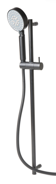 Alfi Round Sliding Rail Hand Shower Set - Black Matte