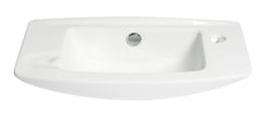 Alfi White 20  Small Wall Mounted Ceramic Sink with Faucet Hole - ABC115