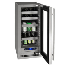 U-Line 15" 5 Class Slide & Secure™ Beverage Center – Stainless Steel Interior, Variable Speed Compressor, Convection Cooling - UHBV515 - The Home Selection