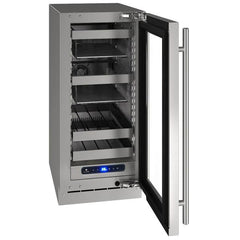 U-Line 15" 5 Class Slide & Secure™ Beverage Center – Stainless Steel Interior, Variable Speed Compressor, Convection Coolingwith Lock - UHBV515 - The Home Selection
