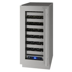 U-Line 15" Wine Refrigerator – 2.9 cu ft Capacity, Built-In or Freestanding with Lock Door - UHWC515-SG - The Home Selection