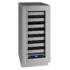 U-Line 15" Wine Refrigerator – 2.9 cu ft Capacity, Built-In or Freestanding with Lock Door - UHWC515-SG - The Home Selection