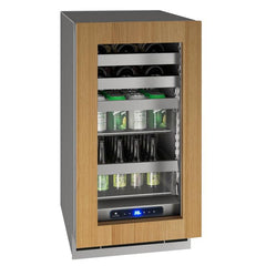 U-Line 18" 5 Class Slide & Secure™ Beverage Center – Stainless Steel Interior, Variable Speed Compressor, Convection Cooling, Built-In or Freestanding - UHBV518 - The Home Selection