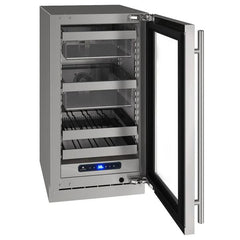 U-Line 18" 5 Class Slide & Secure™ Beverage Center – Stainless Steel Interior, Variable Speed Compressor, Convection Cooling, Built-In or Freestanding - UHBV518 - The Home Selection