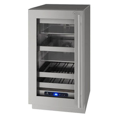 U-Line 18" 5 Class Slide & Secure™ Beverage Center – Stainless Steel Interior, Variable Speed Compressor, Convection Cooling, Built-In or Freestanding with Lock - UHBV518-SG - The Home Selection