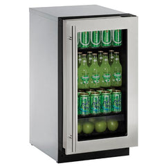 U-Line 18-Inch 2000 Series Glass Door Refrigerator – Built-In Undercounter Fridge with Convection Cooling & LED Lighting - U-2218RGL - The Home Selection