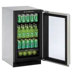 U-Line 18-Inch 2000 Series Glass Door Refrigerator – Built-In Undercounter Fridge with Convection Cooling & LED Lighting - U-2218RGL - The Home Selection