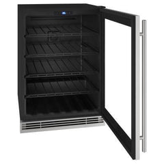 U-Line 24" 1 Class Wine Refrigerator – 38 Bottle Capacity, Stainless Steel Door, Built-In or Freestanding - UHWC024 - The Home Selection