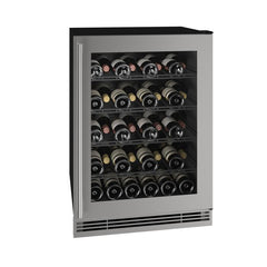 U-Line 24" 1 Class Wine Refrigerator – 38 Bottle Capacity, Stainless Steel Door, Built-In or Freestanding - UHWC024 - The Home Selection