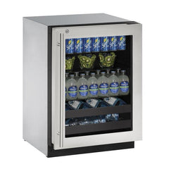 U-Line 24" 2000 Series Beverage Center – 4.9 cu ft Capacity, Built-In With Lock - U-2224BEVS - The Home Selection