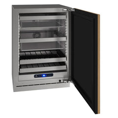 U-Line 24" 5 Class Slide & Secure™ Beverage Center – Stainless Steel Interior, Convection Cooling, Built-In or Freestanding - UHBV524 - The Home Selection