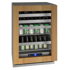 U-Line 24" 5 Class Slide & Secure™ Beverage Center – Stainless Steel Interior, Convection Cooling, Built-In or Freestanding - UHBV524 - The Home Selection
