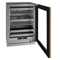 U-Line 24" 5 Class Slide & Secure™ Beverage Center – Stainless Steel Interior, Convection Cooling, Built-In or Freestanding - UHBV524 - The Home Selection