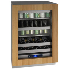 U-Line 24" 5 Class Slide & Secure™ Beverage Center – Stainless Steel Interior, Convection Cooling, Built-In or Freestanding - UHBV524 - The Home Selection