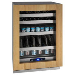 U-Line 24" 5 Class Slide & Secure™ Dual-Zone Beverage Center – Stainless Steel Interior, Dual-Zone Cooling, Built-In or Freestanding - UHBD524 - The Home Selection