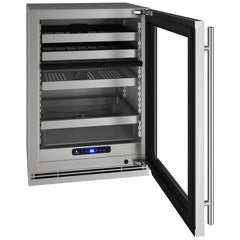 U-Line 24" 5 Class Slide & Secure™ Dual-Zone Beverage Center – Stainless Steel Interior, Dual-Zone Cooling, Built-In or Freestanding - UHBD524 - The Home Selection