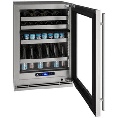 U-Line 24" 5 Class Slide & Secure™ Dual-Zone Beverage Center – Stainless Steel Interior, Dual-Zone Cooling, Built-In or Freestanding - UHBD524 - The Home Selection
