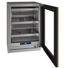 U-Line 24" 5 Class Slide & Secure™ Refrigerator – Stainless Steel Interior, Convection Cooling, Built-In or Freestanding - UHRE524 - The Home Selection