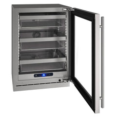 U-Line 24" 5 Class Slide & Secure™ Refrigerator – Stainless Steel Interior, Convection Cooling, Built-In or Freestanding - UHRE524 - The Home Selection