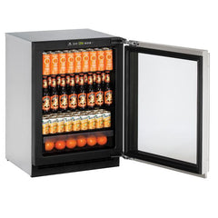 U-Line 24-Inch 2000 Series Glass Door Refrigerator – Built-In Undercounter Fridge with Convection Cooling & LED Lighting - U-2224RGL - The Home Selection
