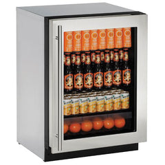 U-Line 24-Inch 2000 Series Glass Door Refrigerator – Built-In Undercounter Fridge with Convection Cooling & LED Lighting - U-2224RGL - The Home Selection