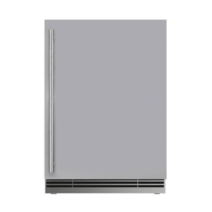 U-Line 24 Inch Compact Refrigerator with 5.1 cu. ft. Capacity, 3 Glass Shelves, Sabbath Mode, Door Alarm, LED Lighting, Field Reversible Door, and ENERGY STAR: Stainless Steel Solid - URRE324 - The Home Selection