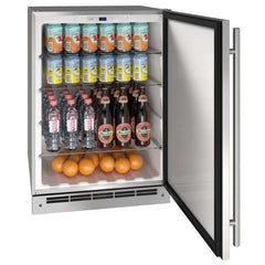 U-Line 24-Inch Outdoor Refrigerator – Stainless Steel Undercounter Fridge with Convection Cooling & LED Lighting, Built-In or Freestanding - UORE124-SS - The Home Selection