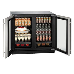 U-Line 36-Inch 3000 Series Dual-Zone Refrigerator – Built-In Undercounter Fridge with U-Select® OLED Controls & LED Theater Lighting - U-3036RRGL - The Home Selection