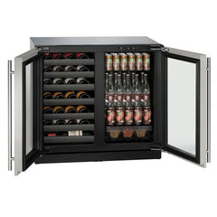 U-Line 36-Inch Beverage Center – Dual Zone Built-In Wine & Beverage Cooler - U-3036BVWC - The Home Selection