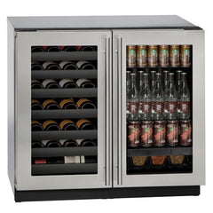 U-Line 36-Inch Beverage Center – Dual Zone Built-In Wine & Beverage Cooler - U-3036BVWC - The Home Selection