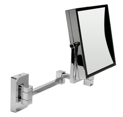 Alfi 8" Square Wall Mounted 5x Magnify Cosmetic Mirror - Polished Chrome