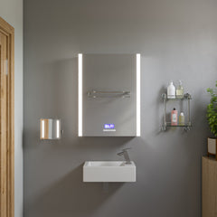 Alfi White 20  Small Rectangular Wall Mounted Ceramic Sink with Faucet Hole - ABC116