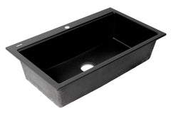 Alfi 33  Granite Composite Workstation Step Rim Single Bowl Drop In Sink with Accessories - AB3418SBDI