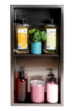 Alfi 12  x 24  Vertical Double Shelf Shower Niche - ABNP1224