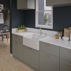 Alfi White 26  Contemporary Smooth Apron Fireclay Farmhouse Kitchen Sink - AB505-W