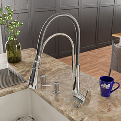 Alfi Kitchen Faucet with Rubber Stem - Polished Chrome