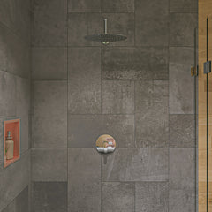 Alfi 12  Oval Brushed Solid Ultra Thin Rain Shower Head - RAIN128