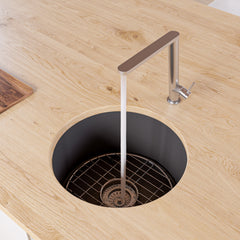 Alfi Round 18  x 18  Undermount / Drop In Fireclay Prep Sink - ABF1818R