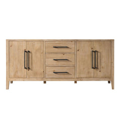 Altair Laurel Bathroom Cabinet Vanity Base in Weathered Fir without Top and Sink, No Mirror