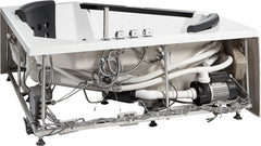 EAGO 5 ft Clear Corner Acrylic Whirlpool Bathtub for Two - AM156ETL