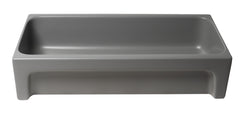 Alfi 36  Grey Matte Above Mount Fireclay Bathroom Trough Sink - AB36TRGM