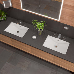 Alfi White 24  Rectangular Undermount Ceramic Sink - ABC603