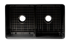 Alfi Workstation 33  x 20  Double Bowl Step Rim Fireclay Farm Sink with Accessories - ABFS3320D