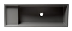 Alfi 39  Grey Matte Above Mount Fireclay Bathroom Trough Sink - AB39TRGM